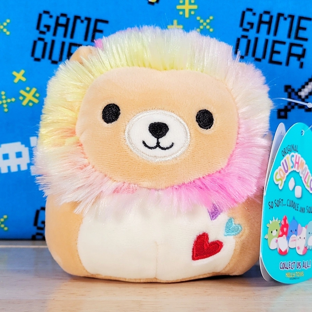 Squishmallow Leonard the Lion 5" UltraSoft Stuffed Valentine's Day Toy Plush NWT